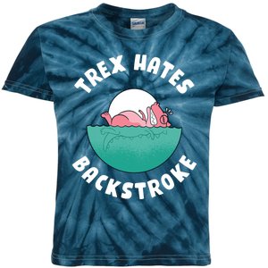 Trex Hates Backstroke Kids Tie-Dye T-Shirt