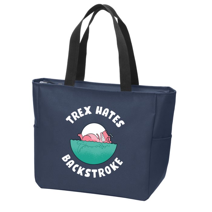Trex Hates Backstroke Zip Tote Bag