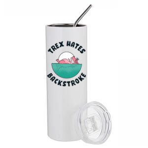 Trex Hates Backstroke Stainless Steel Tumbler