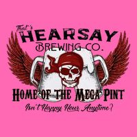 ThatS Hearsay Brewing Co Home Of The Mega Pint Funny Skull Stripe Pom Pom Beanie