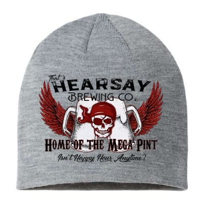 ThatS Hearsay Brewing Co Home Of The Mega Pint Funny Skull Sustainable Beanie