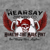 ThatS Hearsay Brewing Co Home Of The Mega Pint Funny Skull Tall Sweatshirt