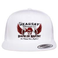 ThatS Hearsay Brewing Co Home Of The Mega Pint Funny Skull Flat Bill Trucker Hat