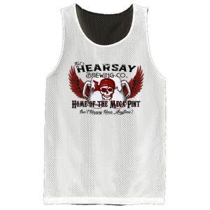 ThatS Hearsay Brewing Co Home Of The Mega Pint Funny Skull Mesh Reversible Basketball Jersey Tank