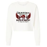ThatS Hearsay Brewing Co Home Of The Mega Pint Funny Skull Cropped Pullover Crew