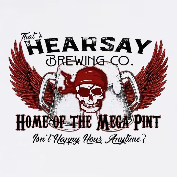 ThatS Hearsay Brewing Co Home Of The Mega Pint Funny Skull Short Acrylic Beanie