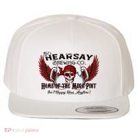 ThatS Hearsay Brewing Co Home Of The Mega Pint Funny Skull Wool Snapback Cap