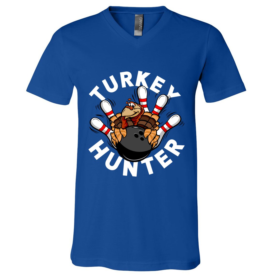 Turkey Hunter Bowling Meaningful Gift V-Neck T-Shirt