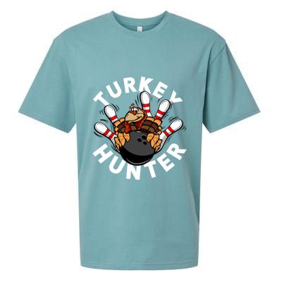 Turkey Hunter Bowling Meaningful Gift Sueded Cloud Jersey T-Shirt