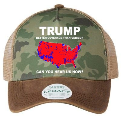 Trump Has Better Coverage Than Verizon Red Wave Us Map Legacy Tie Dye Trucker Hat