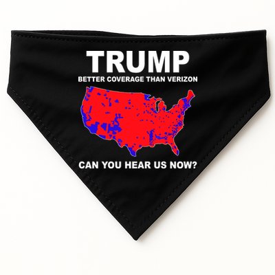 Trump Has Better Coverage Than Verizon Red Wave Us Map USA-Made Doggie Bandana