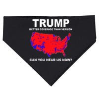 Trump Has Better Coverage Than Verizon Red Wave Us Map USA-Made Doggie Bandana