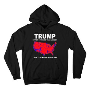 Trump Has Better Coverage Than Verizon Red Wave Us Map Hoodie