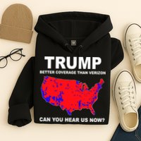 Trump Has Better Coverage Than Verizon Red Wave Us Map Hoodie