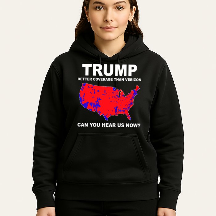 Trump Has Better Coverage Than Verizon Red Wave Us Map Hoodie