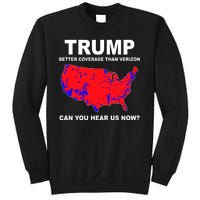 Trump Has Better Coverage Than Verizon Red Wave Us Map Sweatshirt