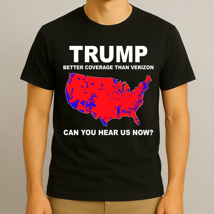 Trump Has Better Coverage Than Verizon Red Wave Us Map T-Shirt