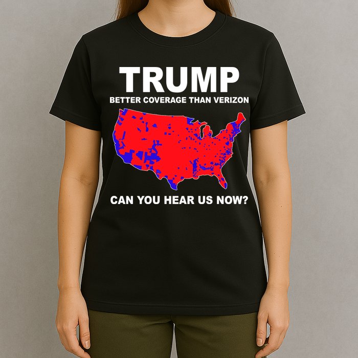 Trump Has Better Coverage Than Verizon Red Wave Us Map T-Shirt