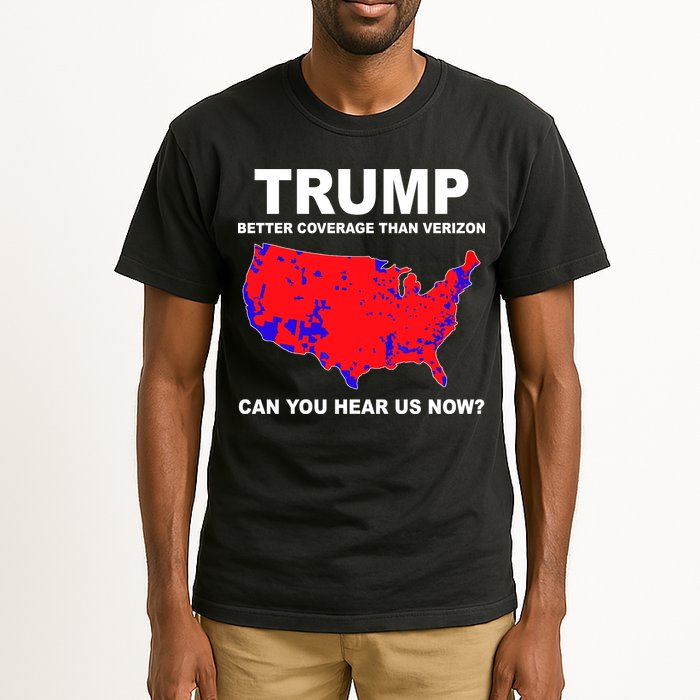 Trump Has Better Coverage Than Verizon Red Wave Us Map Tall T-Shirt
