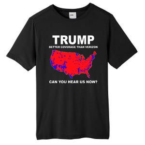 Trump Has Better Coverage Than Verizon Red Wave Us Map Tall Fusion ChromaSoft Performance T-Shirt