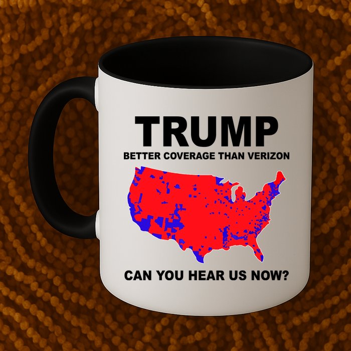 Trump Has Better Coverage Than Verizon Red Wave Us Map Coffee Mug