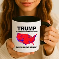 Trump Has Better Coverage Than Verizon Red Wave Us Map Coffee Mug