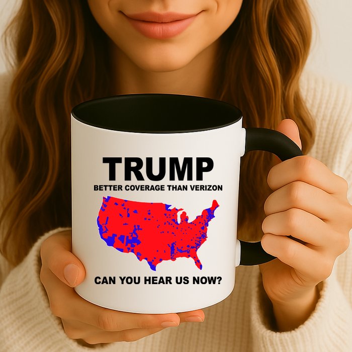 Trump Has Better Coverage Than Verizon Red Wave Us Map Coffee Mug