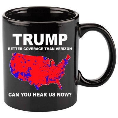 Trump Has Better Coverage Than Verizon Red Wave Us Map 11oz C Handle Ceramic Mug