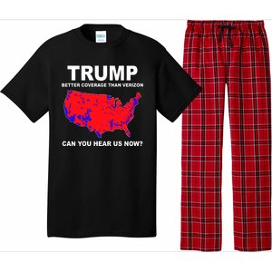 Trump Has Better Coverage Than Verizon Red Wave Us Map Pajama Set