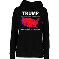 Trump Has Better Coverage Than Verizon Red Wave Us Map Womens Funnel Neck Pullover Hood