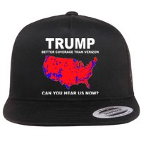 Trump Has Better Coverage Than Verizon Red Wave Us Map Flat Bill Trucker Hat