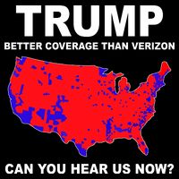 Trump Has Better Coverage Than Verizon Red Wave Us Map Tote Bag