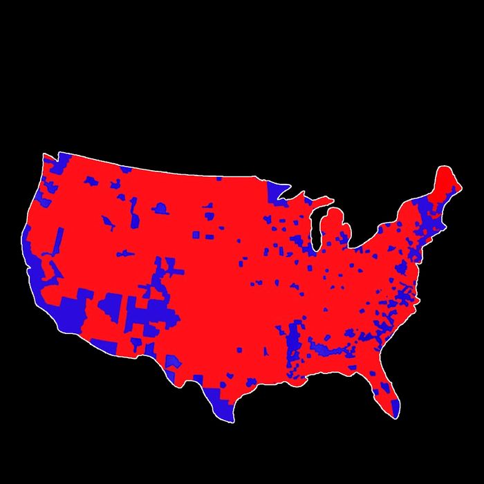 Trump Has Better Coverage Than Verizon Red Wave Us Map 16oz Travel Tumbler
