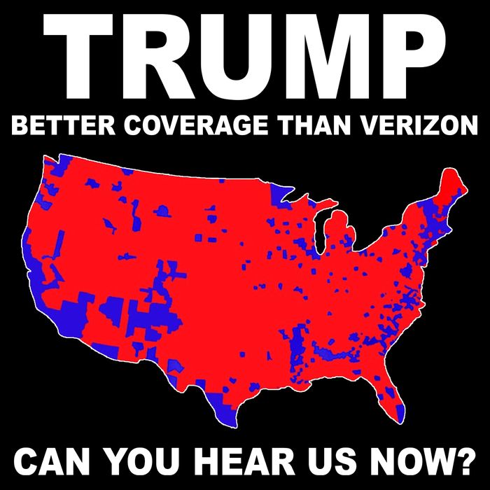 Trump Has Better Coverage Than Verizon Red Wave Us Map Mousepad