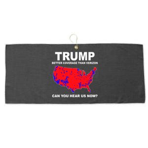 Trump Has Better Coverage Than Verizon Red Wave Us Map Large Microfiber Waffle Golf Towel