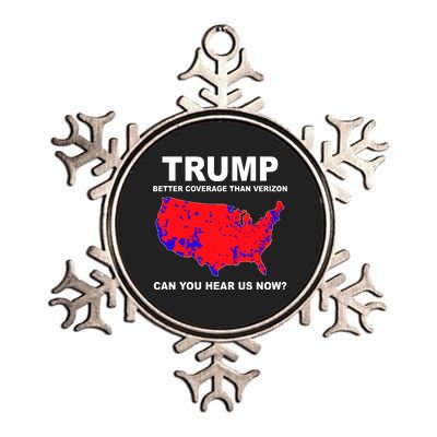 Trump Has Better Coverage Than Verizon Red Wave Us Map Metallic Star Ornament