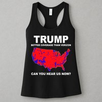 Trump Has Better Coverage Than Verizon Red Wave Us Map Womens Tank Top