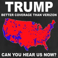 Trump Has Better Coverage Than Verizon Red Wave Us Map Trucker Hat
