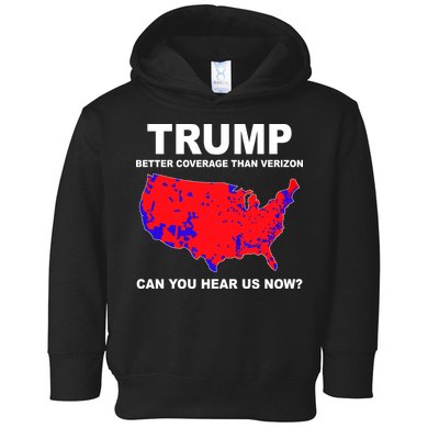 Trump Has Better Coverage Than Verizon Red Wave Us Map Toddler Hoodie