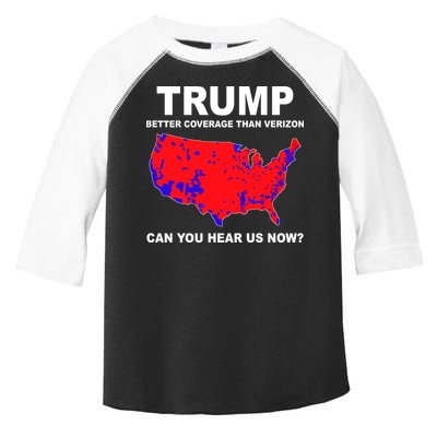 Trump Has Better Coverage Than Verizon Red Wave Us Map Toddler Fine Jersey T-Shirt