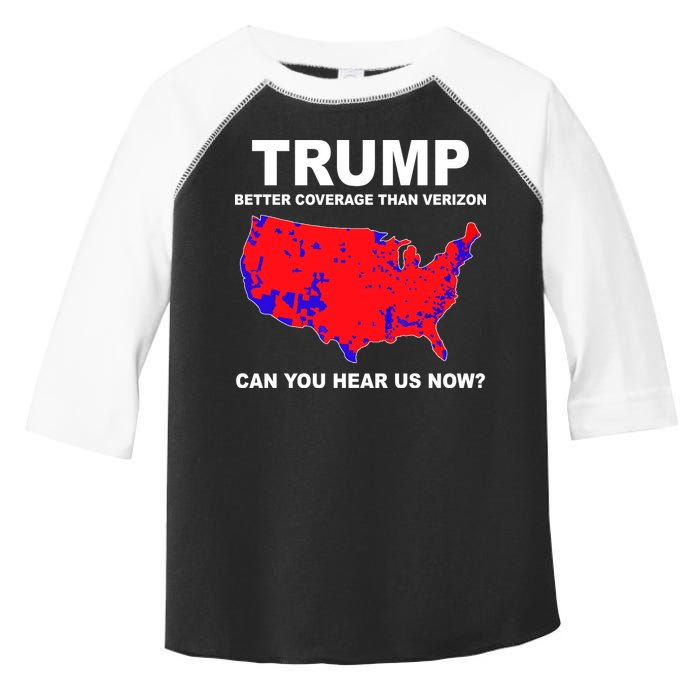 Trump Has Better Coverage Than Verizon Red Wave Us Map Toddler Fine Jersey T-Shirt