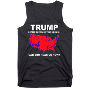 Trump Has Better Coverage Than Verizon Red Wave Us Map Tank Top