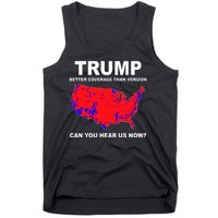 Trump Has Better Coverage Than Verizon Red Wave Us Map Tank Top