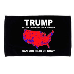 Trump Has Better Coverage Than Verizon Red Wave Us Map Microfiber Hand Towel