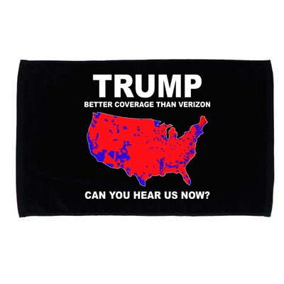 Trump Has Better Coverage Than Verizon Red Wave Us Map Microfiber Hand Towel