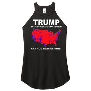 Trump Has Better Coverage Than Verizon Red Wave Us Map Women's Perfect Tri Rocker Tank