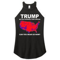 Trump Has Better Coverage Than Verizon Red Wave Us Map Women's Perfect Tri Rocker Tank