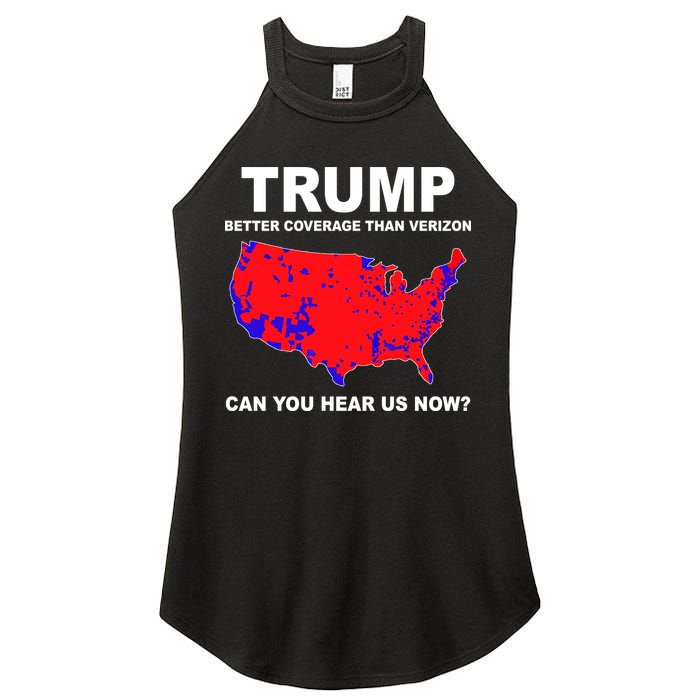 Trump Has Better Coverage Than Verizon Red Wave Us Map Women's Perfect Tri Rocker Tank