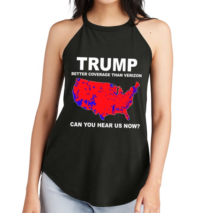 Trump Has Better Coverage Than Verizon Red Wave Us Map Women's Perfect Tri Rocker Tank