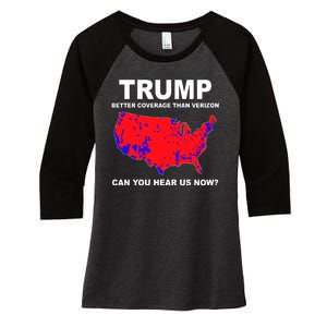 Trump Has Better Coverage Than Verizon Red Wave Us Map Women's Tri-Blend 3/4-Sleeve Raglan Shirt